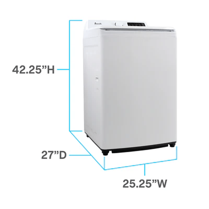 26 Inch Washing Machine  26 Inch Top Load Washer with 3.7 cu. ft. Capacity. 10 Wash Cycles. Wash Agitator. Delay Start. Child Lock. ideal for the dorm, studio apartment, basement, RV, tiny home, rental room, condo, vacation home or anywhere you need a small clothes washer