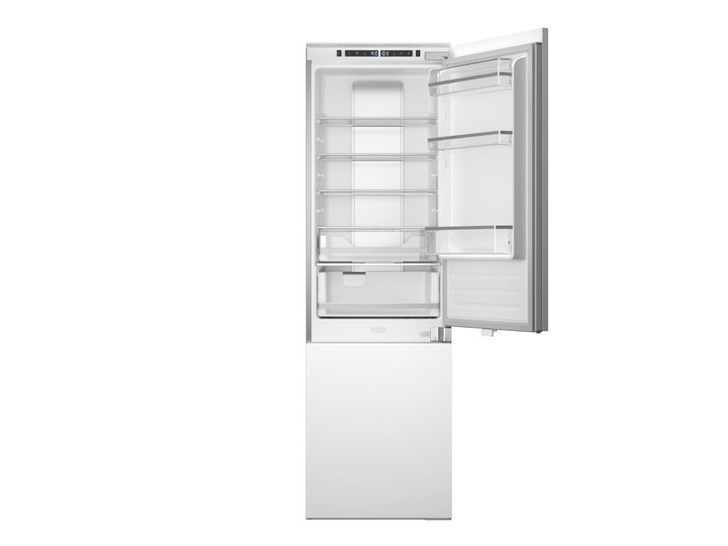 24 Inch Bottom Freezer Refrigerator  24 inch bottom mount integrated panel ready with automatic ice maker
70 Inch High