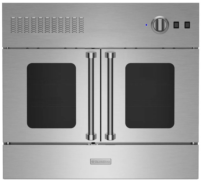 30 Inch Wall Oven Touchscreen extra-large wall oven contains powerful 25,000 BTU burner with 1850 degrees Infrared Broiler. Available as single ovens or two single ovens double stacked. Coved corners for optimal heat circulation and easier cleaning. Available in Natural or LP gas