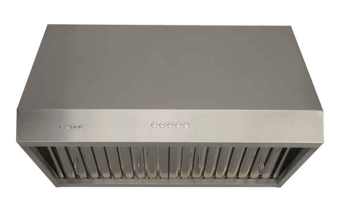 42 Inch Range Hood 880 CFM  The PTB88 has an incredible 3- speed 880 CFM fan wrapped in an imposing 18 inch tall wall-mount style stainless steel body. Perfect for high-heat cooking, quickly rid your kitchen of smoke and grease, moisture, and odors