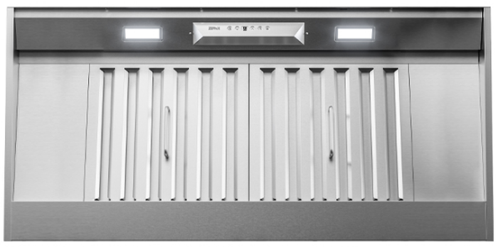 40 Inch Range Hood 1200 CFM  Monsoon I Insert Range Hoods. Revamp your kitchen with Zephyr Monsoon I Range Hood insert. Dual-level lights. Wireless remote. Powerful blower. Monsoon I one-piece liner is the next level kitchen ventilation. Dual-level LumiLight LED lights. ADA-compliant wireless remote control. Easily control Monsoon I without ever reaching over cooking surface. Equipped with 6-speed electronic controls. Pro baffle filters. Exclusive ACT technology. Monsoon I Insert
AK9228BS and AK9234BS with 600 CFM Blower. AK9240BS an AK9246BS with extra Powerful 1,200-CFM blower