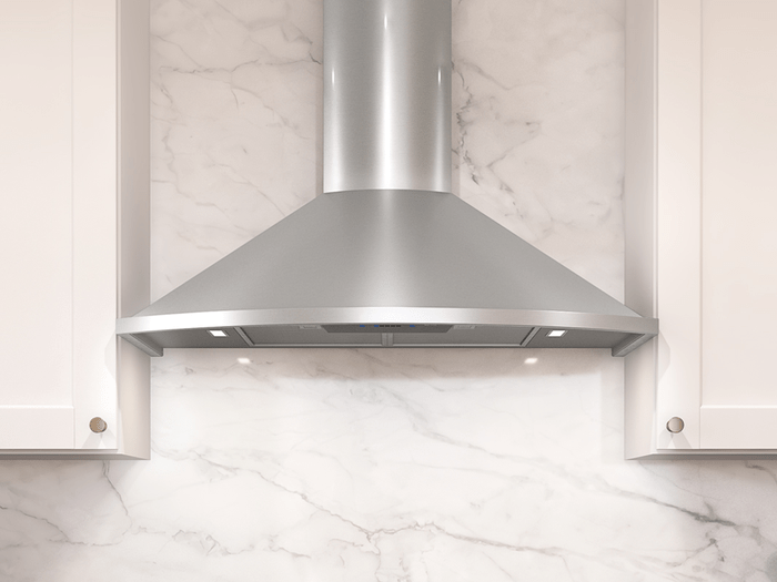 36 Inch Range Hood 600 CFM  Savona Wall Range Hoods. Experience European design. The Savona is a decorative range hood. Powerful 600 CFM blower. It boasts stunning curves. Available in stainless steel, powder-coated black, white, and the sleek alternative to stainless steel: black stainless steel. Savona features Dual-level LumiLight LED lighting. ICON Touch controls. Exclusive Airflow Control Technology (ACT). Available with an optional ADA-compliant remote control