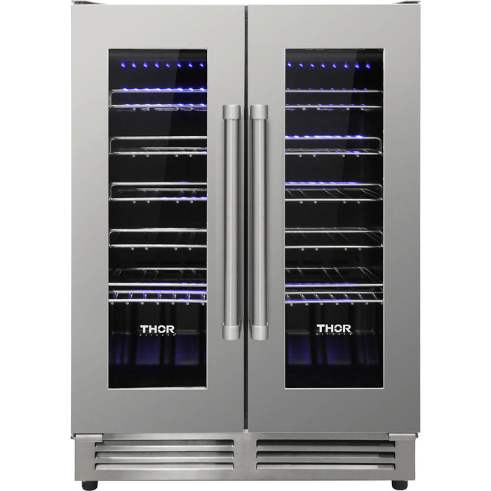 24 Inch Wine Fridge  42 Bottles Dual Temp Zone