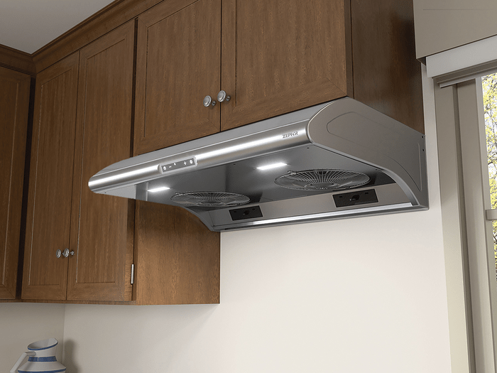 36 Inch Range Hood 850 CFM  Typhoon is not only good looking but packed with powerful, virtually noise-free 850-CFM blowers. It includes a convenient self-cleaning system along with tri-level LumiLight LED lights that invite you and your guests to a warm respite from the everyday. Available in black, white and stainless steel. Now with Quiet Speed Setting (QSS) and ACT technology. Typhoon Under-Cabinet Hood Moels: AK2100CB AK2100CW AK2100CS AK2136CB AK2136CW AK2136CS AK2142CS AK2148CS