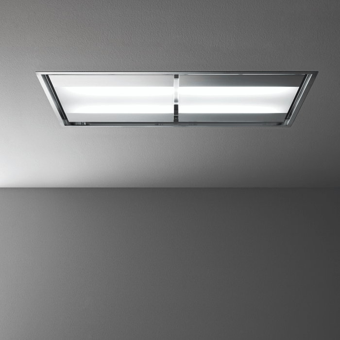 36 Inch Range Hood Custom Blower  Falmec Nuvola ceiling hood features electronic control, fluorescent lighting and includes a remote control. (Blower KACL.798#21F 600 CFM required sold separately)