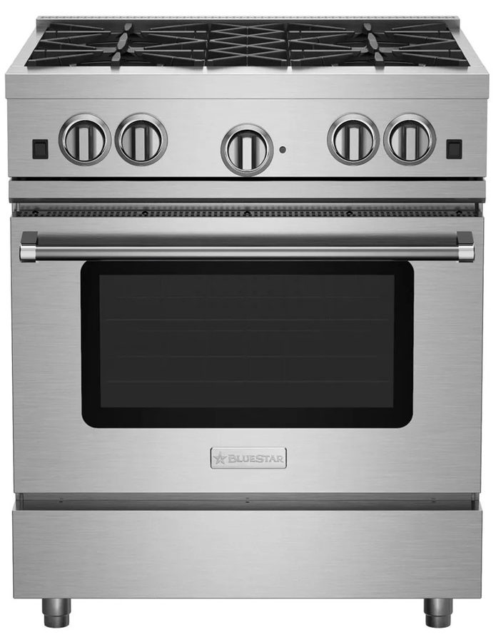 30 Inch Range Open Burners Culinary Series (RCS) Open Burner Gas Range. Restaurant-style 15,000 BTU open burners. Precise 130 degrees simmer burner. Extra large convection oven. 1850 degrees infrared broiler