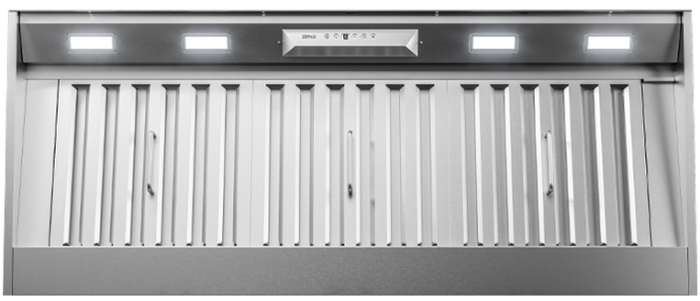 46 Inch Range Hood 1200 CFM  Monsoon I Insert Range Hoods. Revamp your kitchen with Zephyr Monsoon I Range Hood insert. Dual-level lights. Wireless remote. Powerful blower. Monsoon I one-piece liner is the next level kitchen ventilation. Dual-level LumiLight LED lights. ADA-compliant wireless remote control. Easily control Monsoon I without ever reaching over cooking surface. Equipped with 6-speed electronic controls. Pro baffle filters. Exclusive ACT technology. Monsoon I Insert
AK9228BS and AK9234BS with 600 CFM Blower. AK9240BS an AK9246BS with extra Powerful 1,200-CFM blower