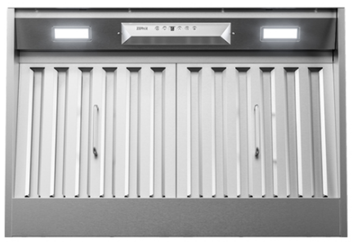 28 Inch Range Hood 600 CFM  Monsoon I Insert Range Hoods. Revamp your kitchen with Zephyr Monsoon I Range Hood insert. Dual-level lights. Wireless remote. Powerful blower. Monsoon I one-piece liner is the next level kitchen ventilation. Dual-level LumiLight LED lights. ADA-compliant wireless remote control. Easily control Monsoon I without ever reaching over cooking surface. Equipped with 6-speed electronic controls. Pro baffle filters. Exclusive ACT technology. Monsoon I Insert
AK9228BS and AK9234BS with 600 CFM Blower. AK9240BS an AK9246BS with extra Powerful 1,200-CFM blower