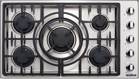 36 Inch Cooktop Sealed Burners 64,000 BTUs total Output. Offering superior performance, precise control, and obsessive demand for exceptional style
