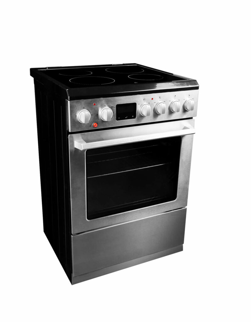 24 Inch Range  TruAirFry Smooth top Slide-in Electric Range 2.5 cu.ft Oven. 24 inch wide cooker oven is packed with high end features to help put luxury features into small space living. Features like a spacious oven with a 2.5 cu. ft. capacity, with more than enough room for a 20lb turkey. That space made available by the two oven racks with three adjustable positions giving you the flexibility needed to get the most out of your oven. This oven also comes with an extra-large window, allowing you to check on your food without releasing the heat and prolonging your cook times. Cleaning this unit is a breeze with the ceramic glass cook top and removeable oven floor. With just a finger you can pull the oven floor out and wash in your sink instead of spending time on the floor.But the best thing about this range is it can replace your counter top air fryer with it’s built in TruAirFry technology that gets you crispier tastier air fried foods