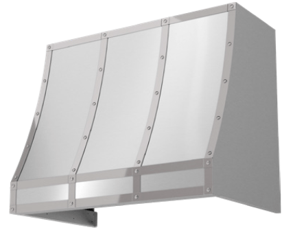 48 Inch Range Hood Custom Blower  Forte Wall Custom Hood, body only. Elevate your kitchen design with Forte. Perfect combination of form and function. Hood insert not included, must order a compatible hood insert in addition to the Forte enclosure