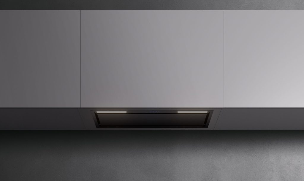 34 Inch Range Hood 500 CFM  Valentina 12 Inch Deep Cabinet Insert Hood Perimeter suction. Electronic control. Scotch brite stainless steel. Metallic grease filter, removable and washable. LED lighting. variants FIVAL28B5SS-R Built-in Insert 28 inch (70 cm) 500 CFM. FIVAL34B5SS-R Built-in Insert 34inch (86 cm) 500 CFM