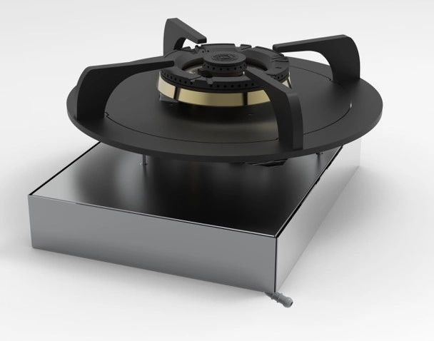 21 Inch Cooktop Sealed Burners Three Burner Gas Cooktop. VarioCook eGas offers innovative design, premium materials, and top performance. Made from high quality galvanized steel, they feature modular configurations (1-6 burners), durable enameled cast iron supports, and a built-in flame failure safety device for enhanced safety and efficiency. Available in Aluminum, Black, and Brass finishes, they seamlessly complement any kitchen style. Precision Control Knobs