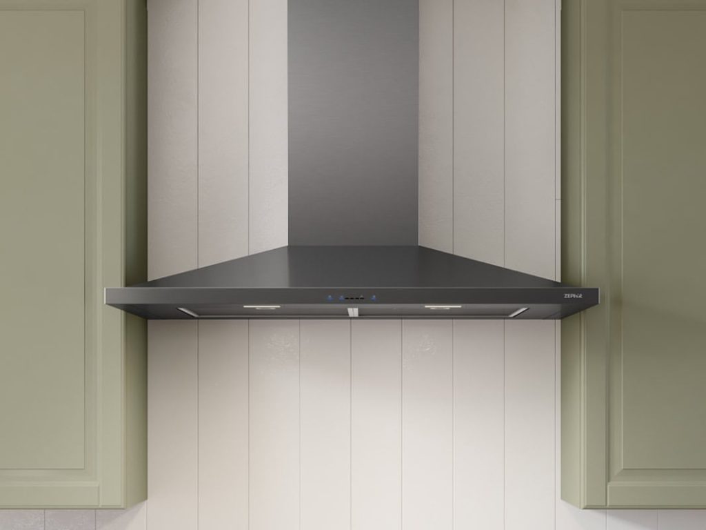 36 Inch Range Hood 600 CFM  Anzio Wall low-profile chimney-style range hood. Add style and value to any kitchen. Available in stainless steel and black stainless steel finishes. Improved durability and easy cleaning. Complete with a 600-CFM blower, ICON Touch controls, LumiLight LED lighting and Zephyr exclusive Airflow Control Technology (ACT). Now available with an optional ADA-compliant remote control.