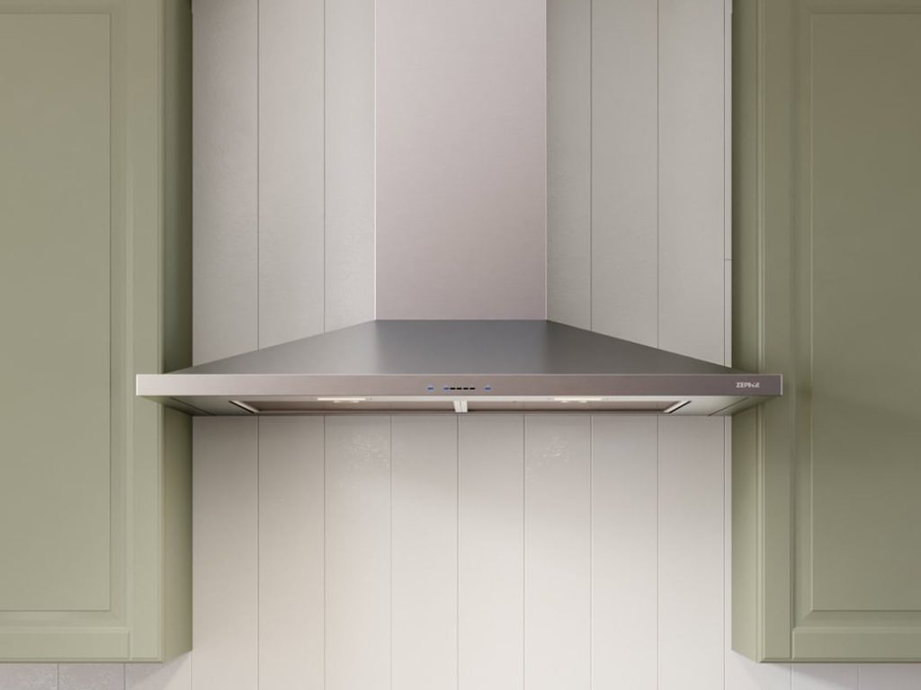 36 Inch Range Hood 600 CFM  Anzio Wall low-profile chimney-style range hood. Add style and value to any kitchen. Available in stainless steel and black stainless steel finishes. Improved durability and easy cleaning. Complete with a 600-CFM blower, ICON Touch controls, LumiLight LED lighting and Zephyr exclusive Airflow Control Technology (ACT). Now available with an optional ADA-compliant remote control.
