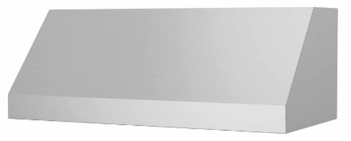48 Inch Range Hood Custom Blower  Professional-grade performance with three exhaust settings and new Boost feature. Whisper quiet operation. Heavy duty commercial grade materials. Dimmable LED lights. BlueStar pro-style wall mount ventilation offer enhanced power and performance to effectively remove smoke, odors, and grease from your kitchen. Innovative design is paired with heavy-duty construction to offer uncompromised durability, functionality, and style. Easy-to-use push-button controls. Innovative, multi-stage grease capture system. Stainless baffle filters seamlessly remove for easy dishwasher cleaning. Simple installation. CFM Power Options: 600 & 1,200 In-hood, 800 & 1,200 In-Line and 1,000 & 1,400 Remote. Accommodates top or rear discharge