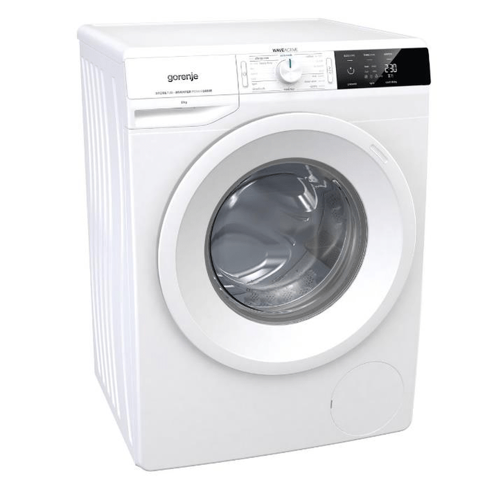 24 Inch Washing Machine  24 Inch WaveActive Front Load Washing Machine. WaveActive Drum with Inverter PowerDrive. SoftSound. AllergyCare Wash water maximum temperature 194F (90C). ChildLock. Sleek door open to 180 degrees fahrenheitront Load Electric Heater Washing machine. Washing capacity: 8 kg. Spin speed: 1400RPM. Energy class: B. The WaveActive drum ensures. Sensitive treatment of any garment. The unique wave-shaped drum pattern in combination with special wave-shaped 3D ribs softens the fibres to provide the most gentle garment treatment for perfectly clean laundry with a minimum wrinkles