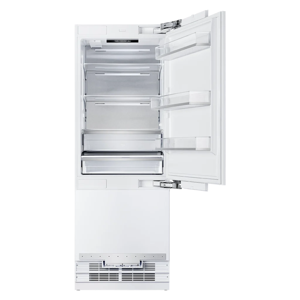 30 Inch Bottom Freezer Refrigerator  Bottom Mount ER30SRB16IPR-R or ER30SRB161PR-L Upgrade your kitchen with the perfect blend of style, functionality, and innovation. Introducing our 30″ Panel Ready Refrigerator with Bottom Mount Freezer boasting a convinient 16 CuFt Capacity. It is more than an appliance; it’s a statement of modern living with large storage space, adjustable temperature and perfect preservation for your food