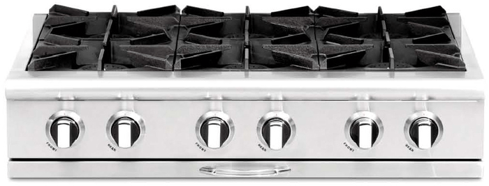 36 Inch Range  Large Capacity Induction Range. Five Induciton Zones and Cast Iron Griddle. Large 5.9 cu. ft. Self Clean Oven. European Dual Fan Convection. Elegant Temperature Gauge. 3700W maximum Power output. The intuitive power bridge zone is designed to automatically adjust to fit the size of your cookware. Two Induction 2 bridge zones. Induction front left: size 5 3/5 inch 1400W up to 2200W. Induction back left: size 8 1/4 inch 2300W up to 3700W. Induction center: size 8 1/4 inch 2300W up to 3700W. Induction front right Bridge 2100W - 3700W. Induction back right Bridge 2100W - 3700W.