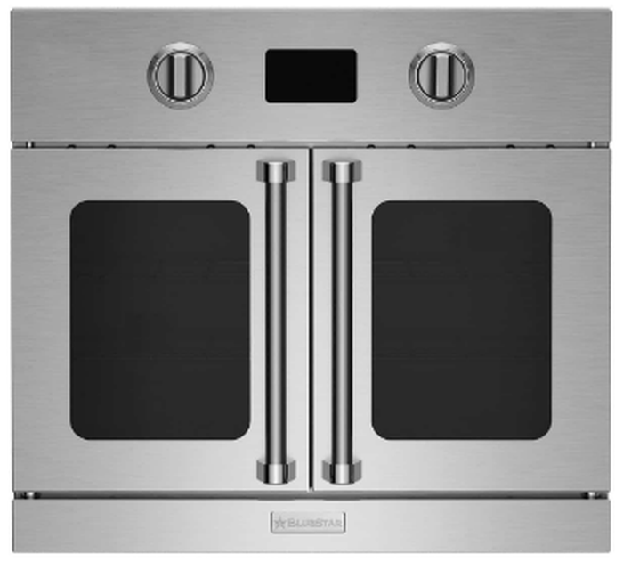 30 Inch Wall Oven  extra-large wall oven contains powerful 25,000 BTU burner with 1850 degrees Infrared Broiler. Available as single ovens or two single ovens double stacked. Coved corners for optimal heat circulation and easier cleaning. Available in Natural or LP gas