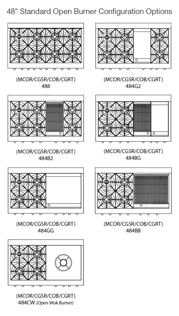 48 Inch Range Open Burners Calibrate Your Cooking and Refine Your Flavors. Dial in the details with next-level control