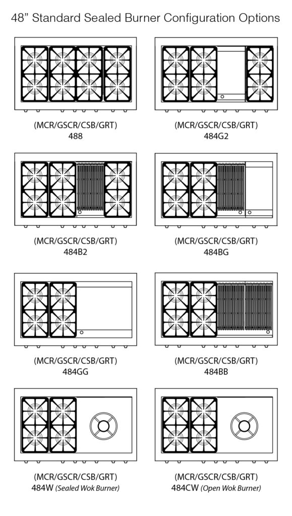 48 Inch Range Sealed Burners Calibrate Your Cooking and Refine Your Flavors. Dial in the details with next-level control