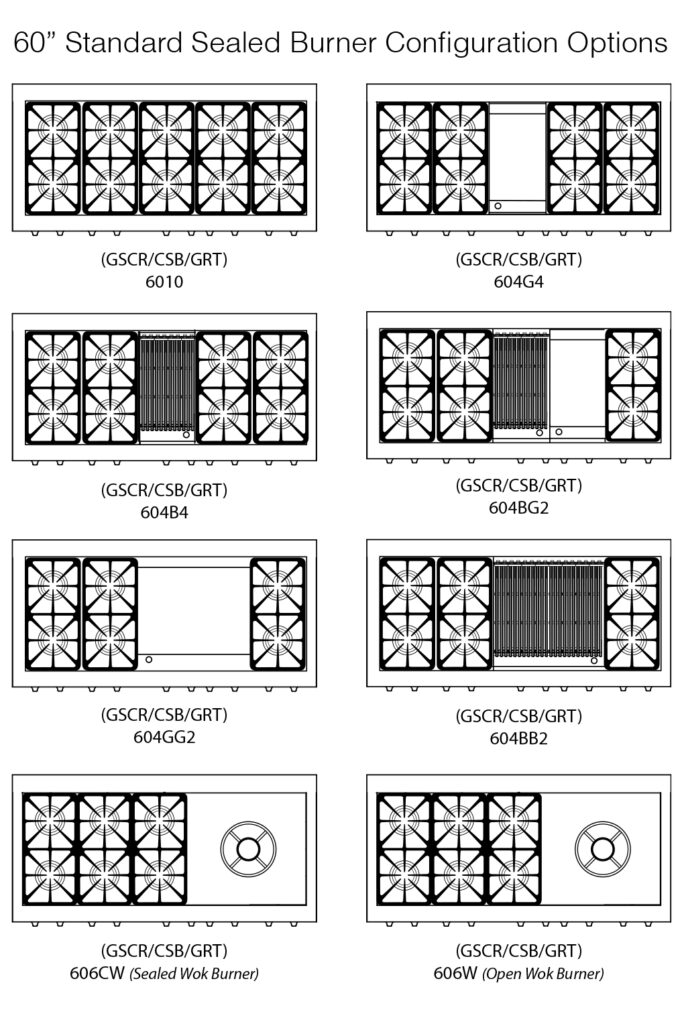 60 Inch Range Sealed Burners Calibrate Your Cooking and Refine Your Flavors. Dial in the details with next-level control