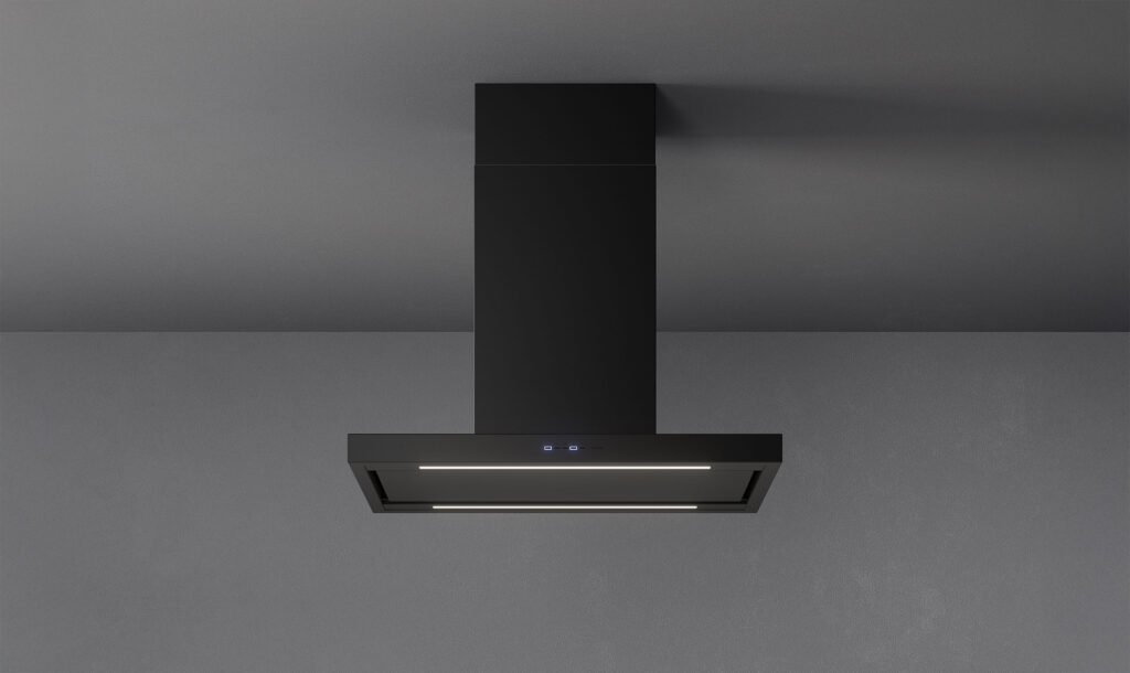 36 Inch Range Hood 600 CFM  Functionality and aesthetics. Plane NRS Series 90 cm Wall Mount Range Hood 600 CFM. It features Electronic control, LED lighting and removable and washable Metallic grease filter. NRS technology for a quieter kitchen. Air Falmec filter for balanced suction; Charcoal filter (optional)