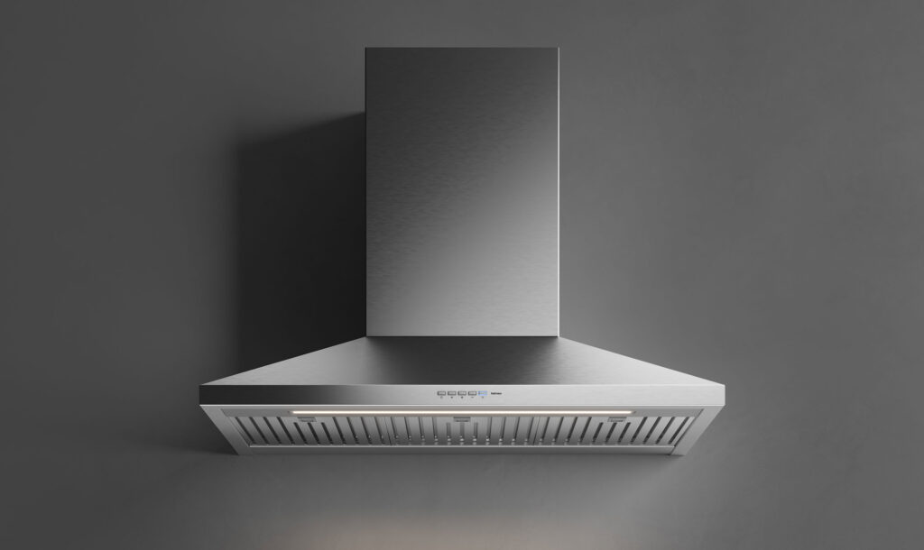 30 Inch Range Hood Baffle Filters  Vulcano Plus 600 CFM Range Hood with SRS Speed reduction system Dynamic Light (2700K - 5600K) Baffle filter, removable and dishwasher safe Electronic control 280 W 110-120V 60Hz motor