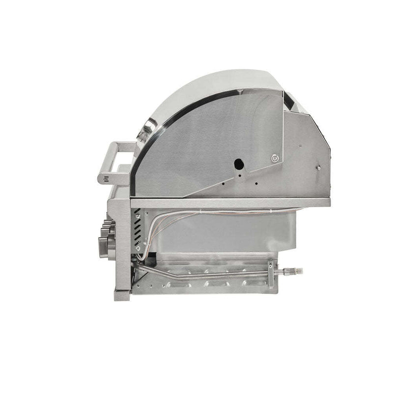 36 Inch Outdoor Grill Natural Gas 90,000 Combined BTU Output. 875 Square Inches of Cooking Space. 3 High Performance Coyote Infinity Burner, 1 Sear Burner, & 1 Rear Burner