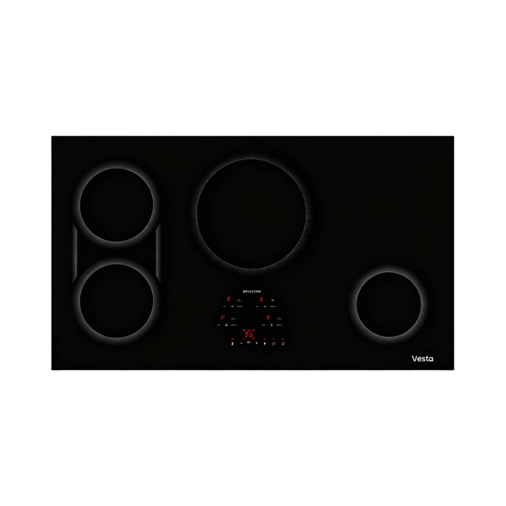 30 Inch Cooktop 4 Burners Cooktop plate: Black Polished Glass-Ceramic Cooktop
Power Options: Select from 9 power levels
Other Features: Timer (up to 99 minutes), child lock
T?V Rheinland, FCC Certified: Meets strict electrical safety standards
Warranty: 2 Years for parts and labor
Elements/Burners:
Front-Left Element: 1,800W/2,100W(Boost)
Front-Right Element: 1,400W/1,600W(Boost)
Rear-Left Element: 1,400W/1,600W(Boost)
Rear-Right Element: 2,500W/3,700W(Boost)
Bridge Zone Element: 3,200W/3,600W(Boost)