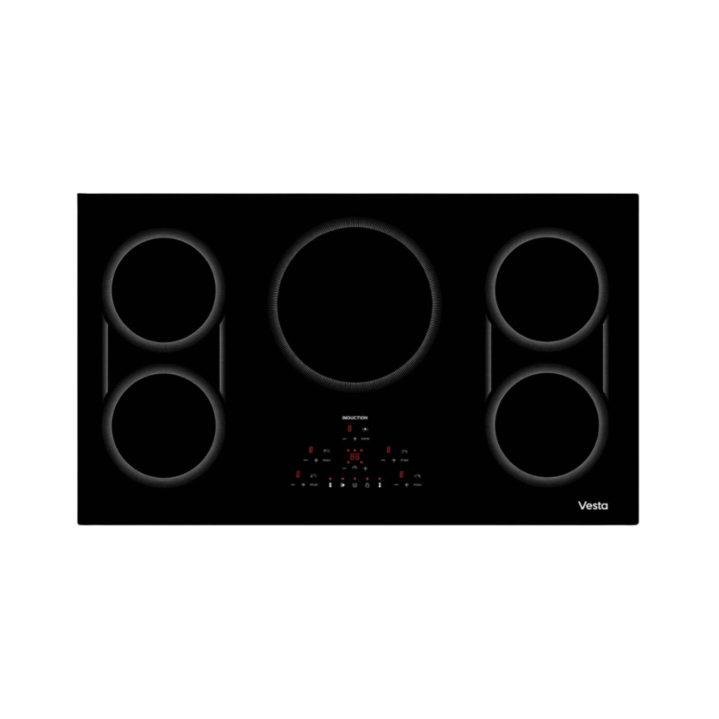 36 Inch Cooktop 5 Burners Cooktop plate: Black Polished Glass-Ceramic Cooktop
Power Options: Select from 9 power levels
Other Features: Timer (up to 99 minutes), child lock
T?V Rheinland, FCC Certified: Meets strict electrical safety standards
Warranty: 2 Years for parts and labor
Elements/Burners:
Front-Left Element: 1,800W/2,100W(Boost)
Front-Right Element: 1,400W/1,600W(Boost)
Center: 2,500W/3,700W(Boost)
Rear-Left Element: 1,400W/1,600W(Boost)
Rear-Right Element: 1,800W/2,100W(Boost))
Bridge Zone Element: 3,200W/3,600W(Boost)