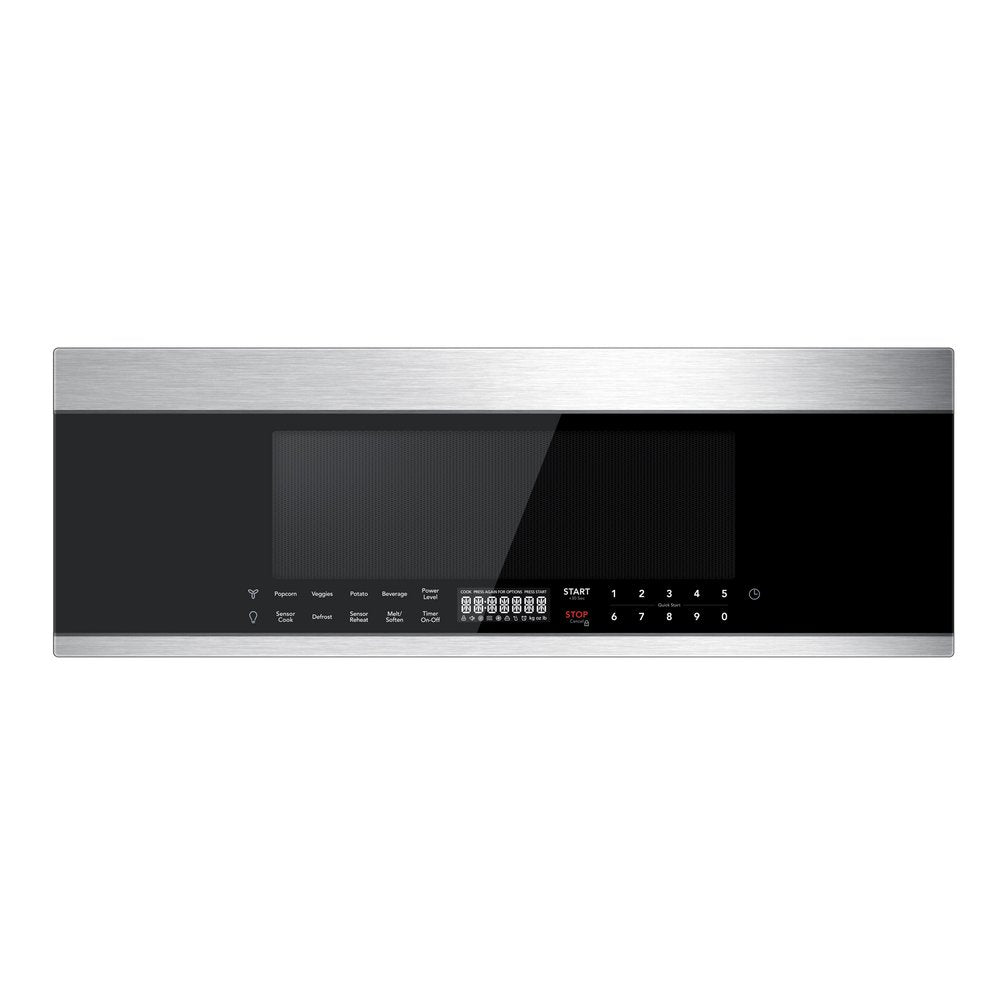 30 Inch Microwave Oven 1.2 Cu. Ft 400 CFM with 2 Fan Speeds
1000 Watt Output Power
Spacious 1.2 Cubic Feet Microwave Capacity
10 Programs: Popcorn, Potatoes, Sensor Reheat, Sensor Cook, Timer Cook, Snack Menu, Melt-Soften, Auto-Cook, Weight Defrost, Timer Defrost
Electronic Controls with LED Display
Child Safety Lockout Feature
30-Second Express Cooking
Kitchen Timer up to 99 Minutes and 99 Seconds
10 Power Levels
Oven Lamp & Hood Function