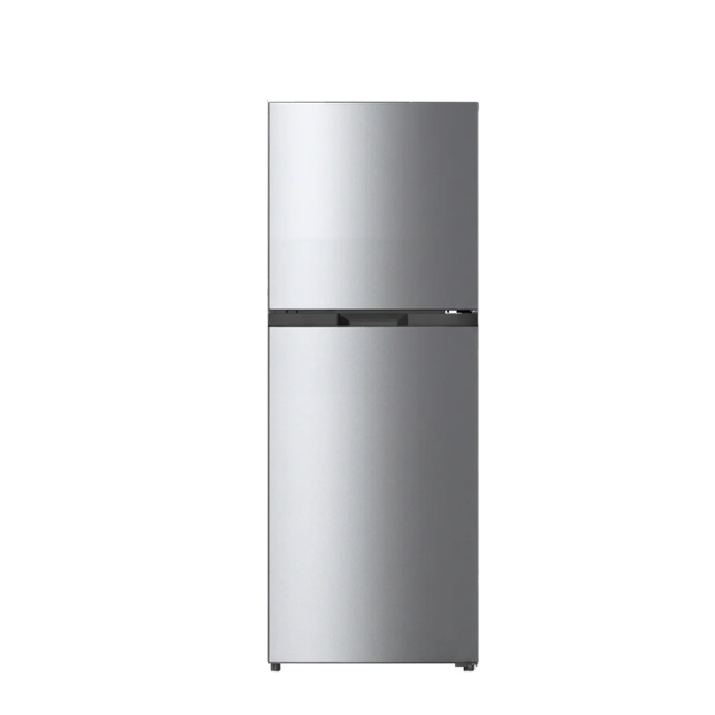24 Inch Top Freezer Refrigerator 12 Cu. Ft Excellent Storage Capacity ? Slim top-freezer refrigerator designed to fit neatly in 24-inch-wide spaces.

Modern Design ? Sleek silver finish with recessed handles for a clean, premium look.

Spacious Door Bins ? Gallon-size compartments hold large containers like milk jugs and soda bottles.

Fresh Produce Storage ? Humidity-controlled crispers keep fruits and vegetables fresher for longer.

Bright Interior Lighting ? Energy-efficient LED lights ensure clear visibility throughout the fridge.

Easy Temperature Control ? User-friendly display for quick adjustments to each compartment.

Style & Convenience ? A perfect blend of modern aesthetics and everyday practicality.