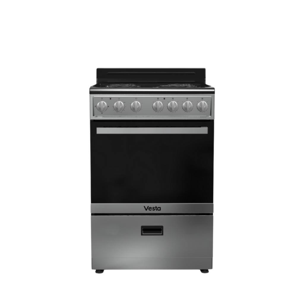 24 Inch Range 2.68 cu. Ft Ceran-top electric range 4 cooking zones True convection oven