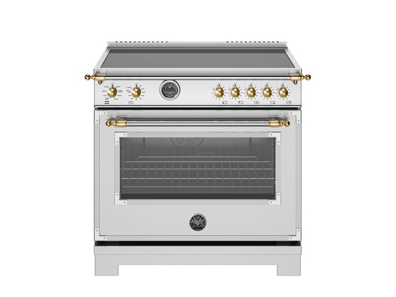 36 Inch Range  Large Capacity Induction Range. Five Induciton Zones and Cast Iron Griddle. Large 5.9 cu. ft. Self Clean Oven. European Dual Fan Convection. Elegant Temperature Gauge. 3700W maximum Power output. The intuitive power bridge zone is designed to automatically adjust to fit the size of your cookware. Two Induction 2 bridge zones. Induction front left: size 5 3/5 inch 1400W up to 2200W. Induction back left: size 8 1/4 inch 2300W up to 3700W. Induction center: size 8 1/4 inch 2300W up to 3700W. Induction front right Bridge 2100W - 3700W. Induction back right Bridge 2100W - 3700W.